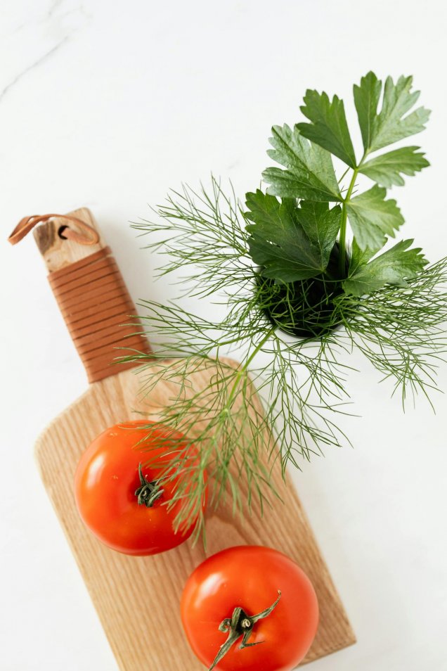 Simple tomato salad that is a compliment to any spicy stew.