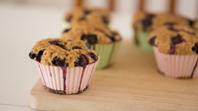 Delicious make ahead blueberry muffins